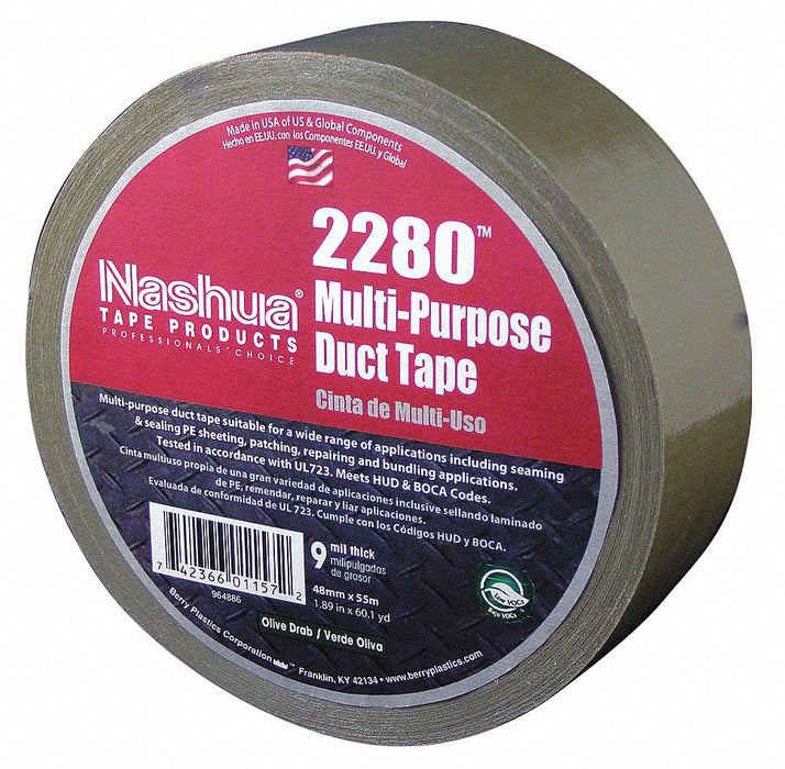 Duct Tape Olive 60 yd L 1-7/8 in W
