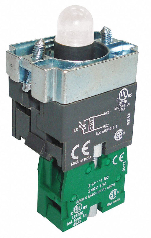 LampModAndContactBlock 1NO Green 22mm