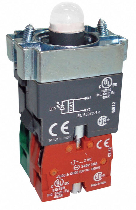 LampMod/ContactBlock 1NO/1NC Green 22mm