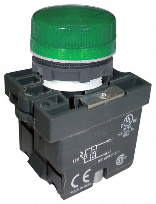 Pilot Light Green 22mm LED