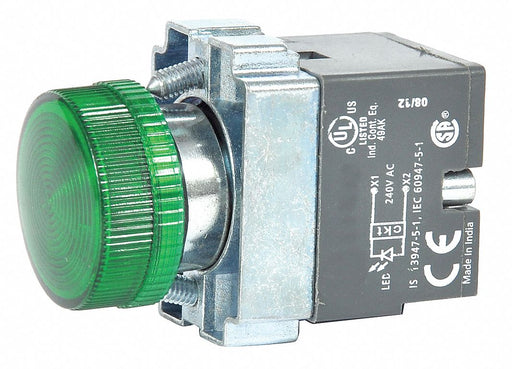 Pilot Light Green 22mm LED