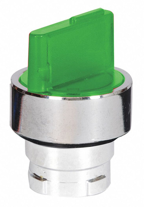 ShortHandSelectSwtch Illum Grn 3Pos 22mm
