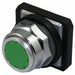 Flush Push Button Green Non-Illum 30mm