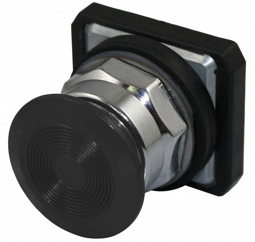 Mushroom Head Push Button Black 30mm