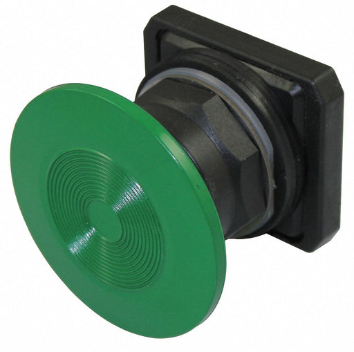 Mushroom Head Push Button Green 30mm