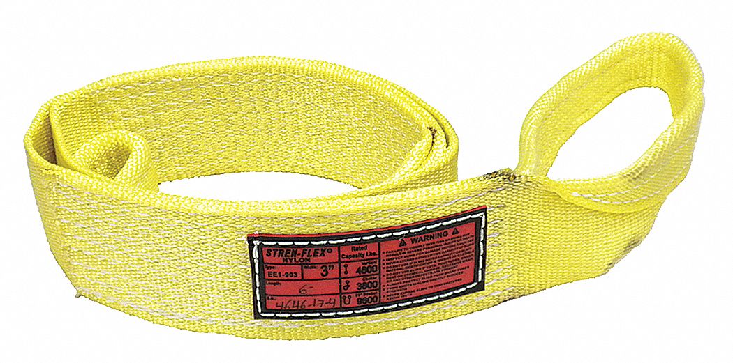 Web Sling Flat Eye 11 ft L 12300 lb Cap