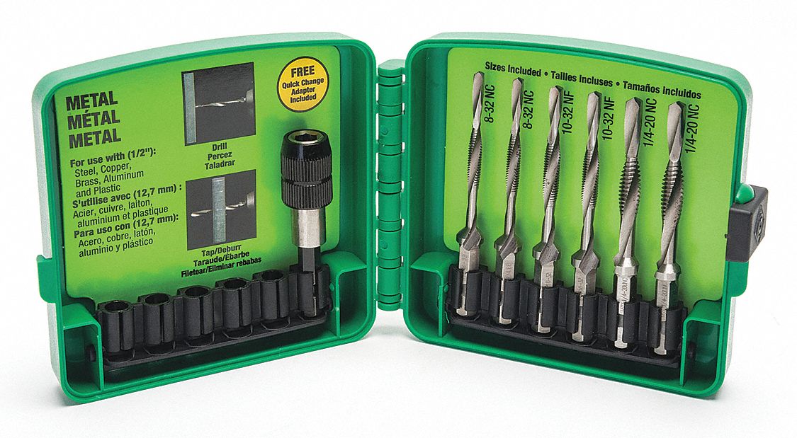 Drill Tap Countersink Set UNC 6
