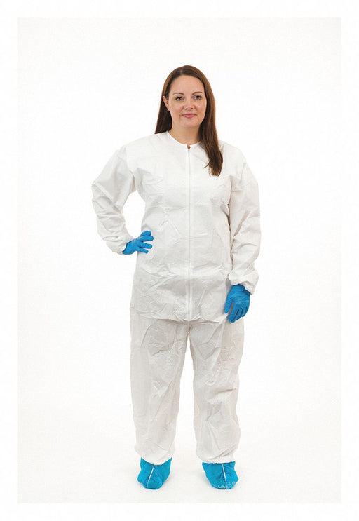 Collared Coverall Elastic White L PK25
