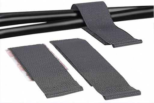 Hook-and-Loop Cable Tie 4 in Black PK25