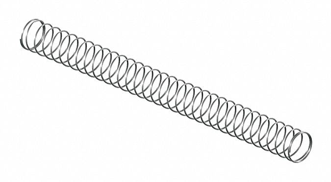 Cylindrical Spring 2.040 in Gray Steel