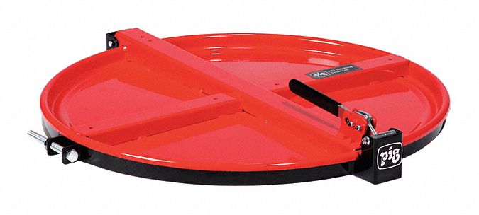 Drum Lid Red Steel 85 gal