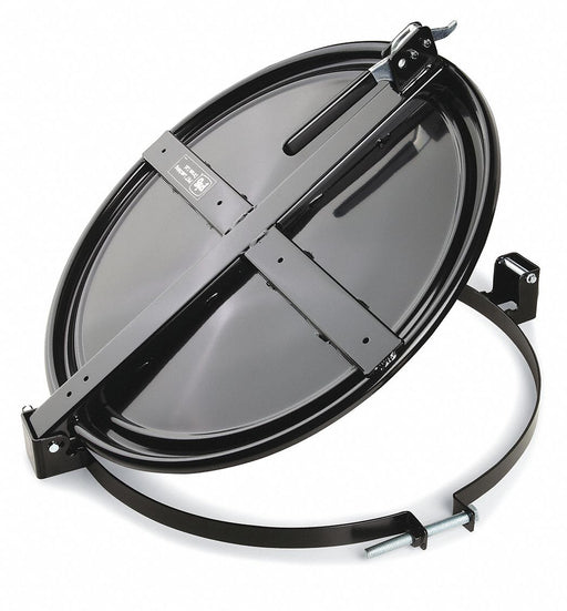 Drum Lid Black Steel 23.5 in L