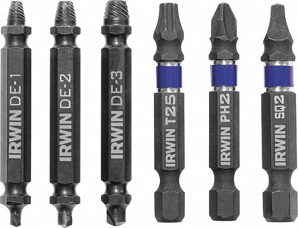 Screw Extractor Set 6pc HSS Clamshell