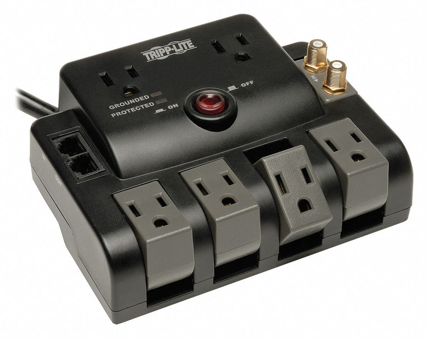 OutletStrip Black 2-3/16in 6Outlets