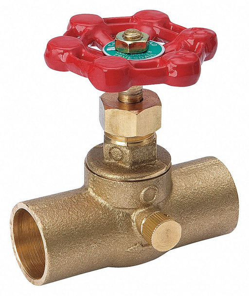 Stop and Waste Valve Brass CXC 1/2 in.