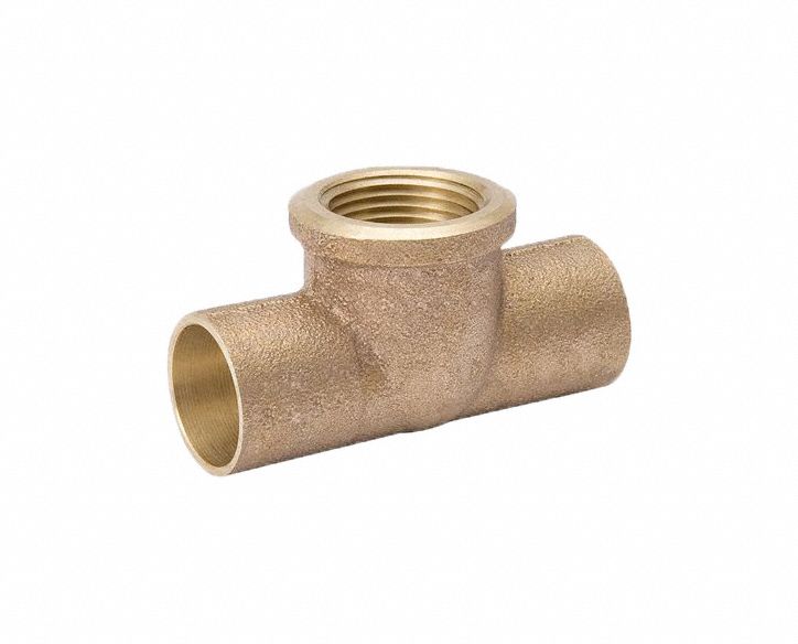 Tee Copper Cup 1  Cup 1  FNPT 1/2 