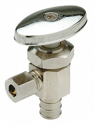 Water Supply Stop Brass 1/4-Turn 1/2 