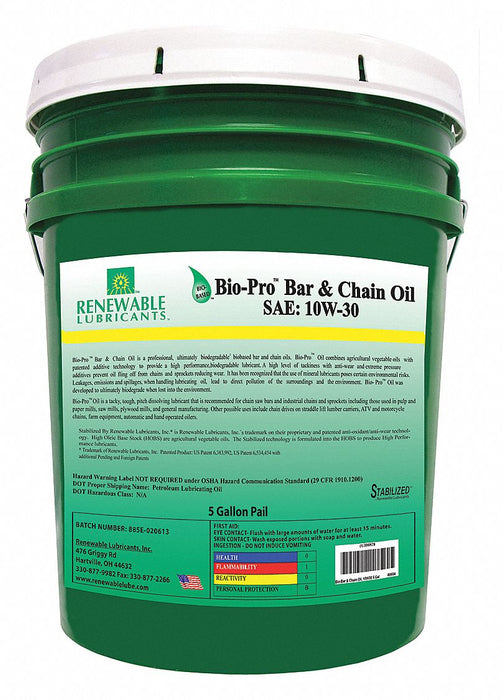 Chainsaw Lube 5 gal Pail