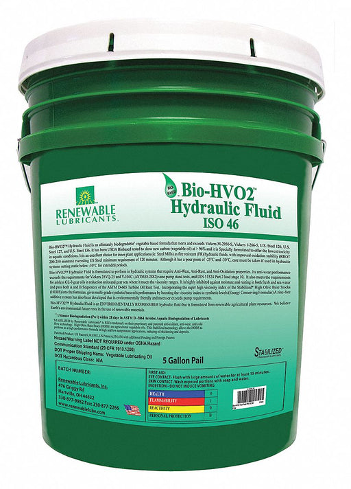 Hydraulic Oil Pail Yellow 5 gal