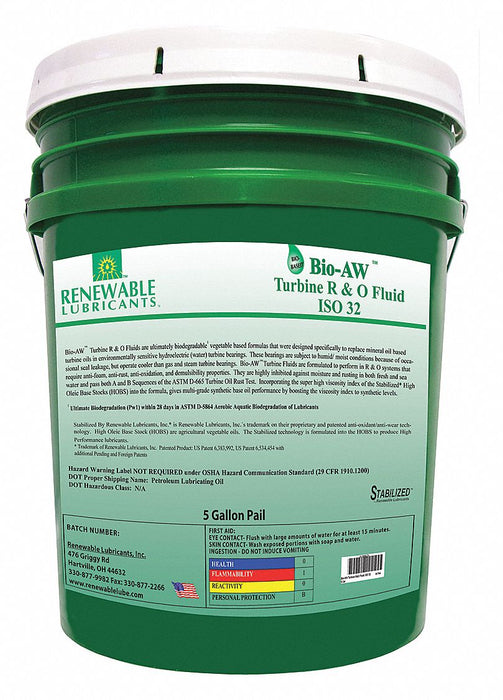Hydraulic Oil Pail Yellow 5 gal