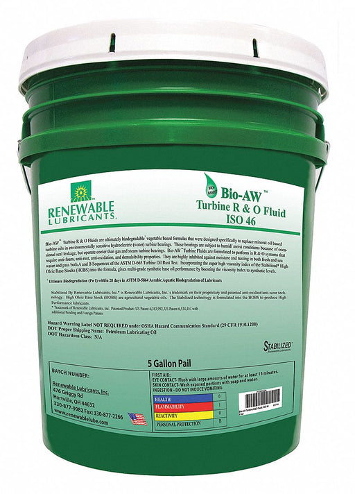 Hydraulic Oil Pail Yellow 5 gal
