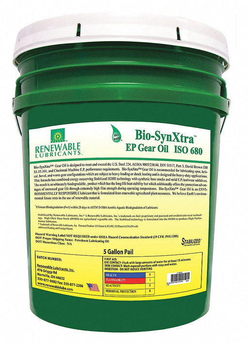 Gear Oil Pail Yellow 5 gal