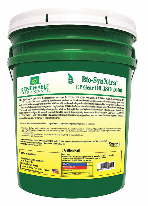 Gear Oil Bio-SynXtra Pail 5 gal