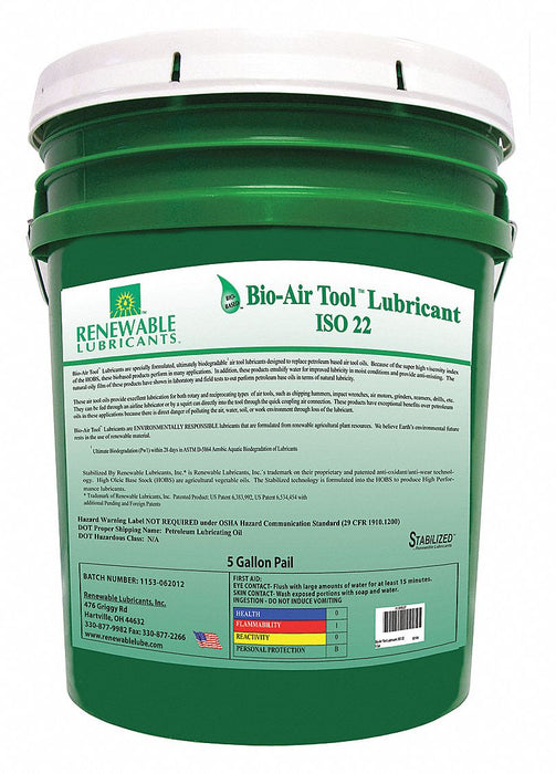 Air Tool Oil Yellow 5 gal Pail