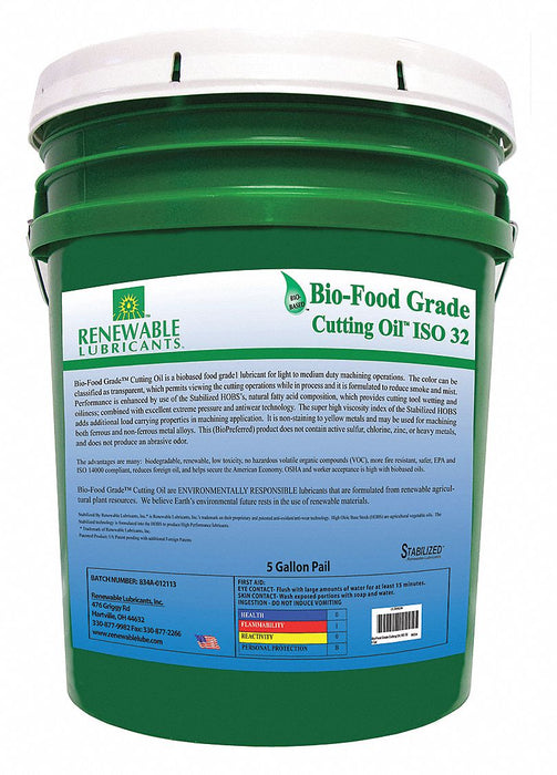 Cutting Oil Pail Yellow 5 gal.