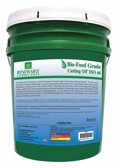 Cutting Oil Pail Yellow 5 gal.