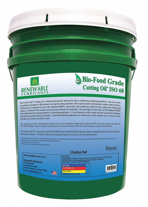 Cutting Oil Pail Yellow 5 gal.