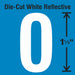 NumberLabel Vinyl 1-1/2inH 7/8inW PK5