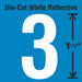 NumberLabel Vinyl 1-1/2inH 7/8inW PK5