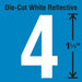 NumberLabel Vinyl 1-1/2inH 7/8inW PK5