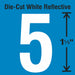 NumberLabel Vinyl 1-1/2inH 7/8inW PK5