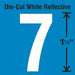 NumberLabel Vinyl 1-1/2inH 7/8inW PK5