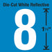 NumberLabel Vinyl 1-1/2inH 7/8inW PK5