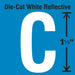 LetterLabel Vinyl 1-1/2inH 7/8inW PK5
