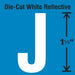 LetterLabel Vinyl 1-1/2inH 7/8inW PK5