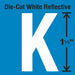 LetterLabel Vinyl 1-1/2inH 7/8inW PK5