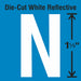 LetterLabel Vinyl 1-1/2inH 7/8inW PK5