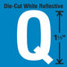 LetterLabel Vinyl 1-1/2inH 7/8inW PK5