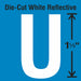 LetterLabel Vinyl 1-1/2inH 7/8inW PK5