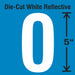 NumberLabel Vinyl 5inH 2-3/4inW PK5