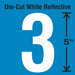 NumberLabel Vinyl 5inH 2-3/4inW PK5