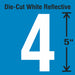 NumberLabel Vinyl 5inH 2-3/4inW PK5