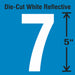 NumberLabel Vinyl 5inH 2-3/4inW PK5