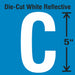 LetterLabel Vinyl 5inH 2-3/4inW PK5