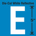 LetterLabel Vinyl 5inH 2-3/4inW PK5
