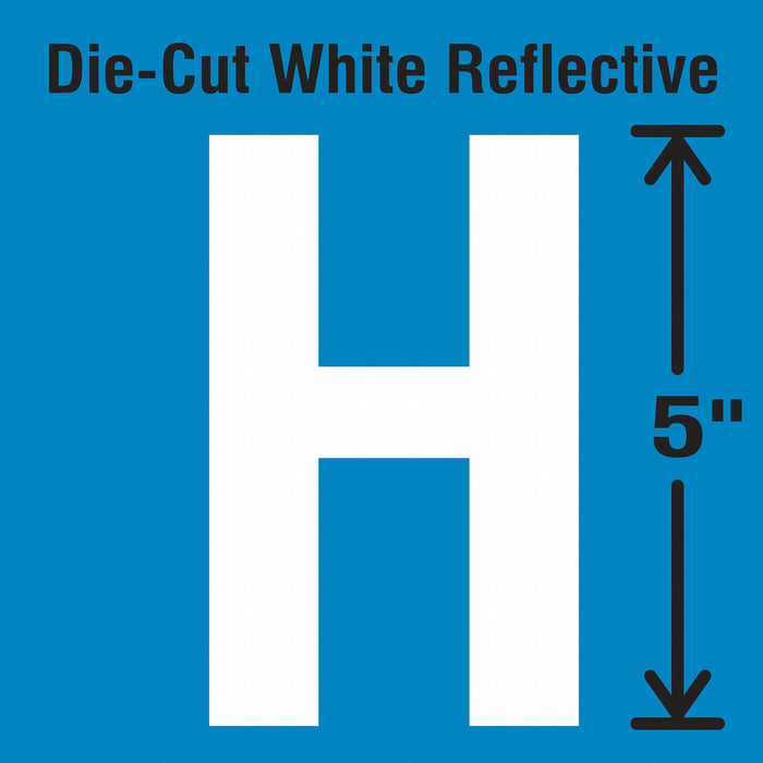 LetterLabel Vinyl 5inH 2-3/4inW PK5